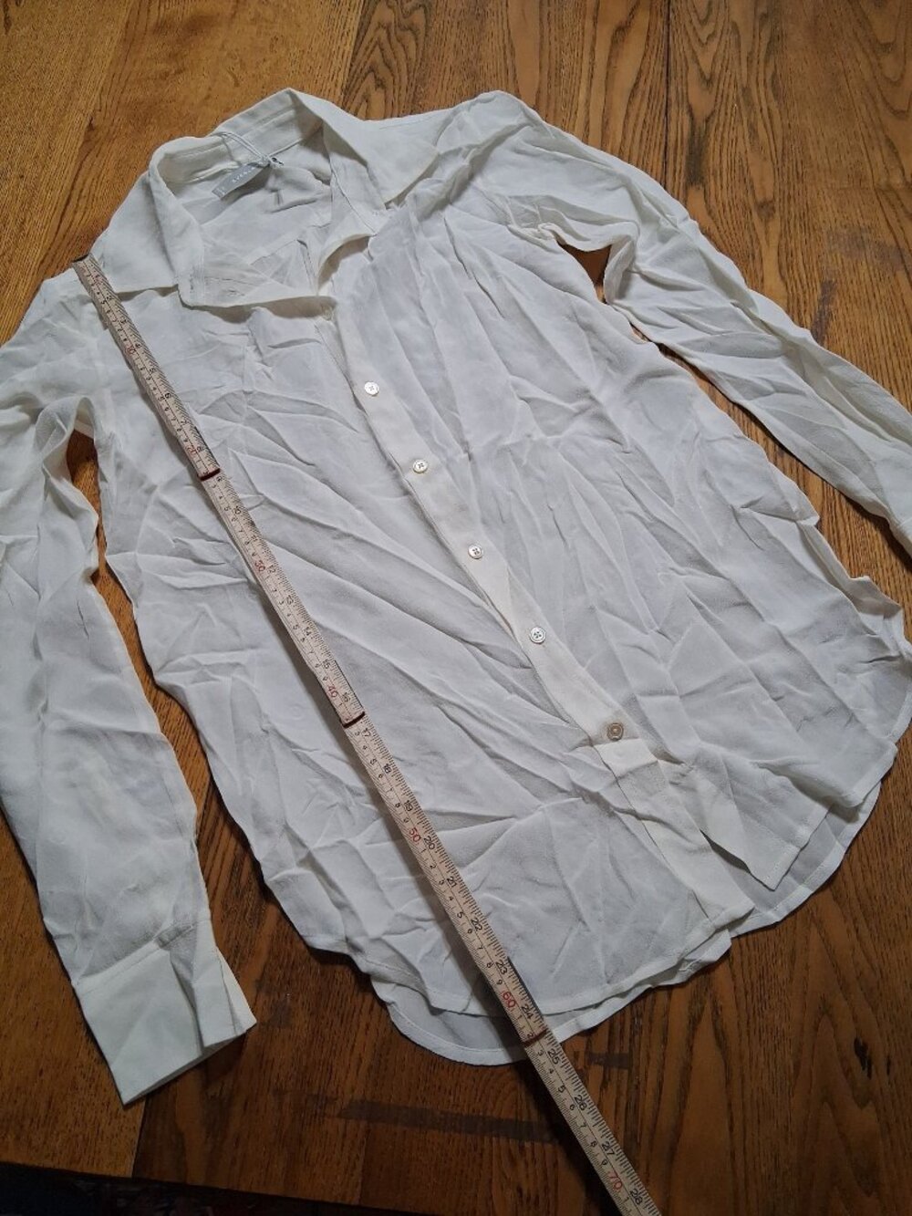EVERLANE WOMENS SHIRT 00 CLEAN SILK RELAXED IVORY OFF WHITE CREME BLOUSE TOP NEW